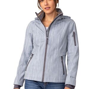 Free Country Super Softshell Women's Zip Up Jacket Wind Water Resistant size PL
